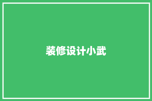 装修设计小武  第1张