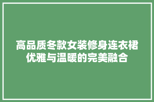 高品质冬款女装修身连衣裙优雅与温暖的完美融合  第1张