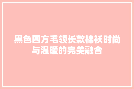 黑色四方毛领长款棉袄时尚与温暖的完美融合
