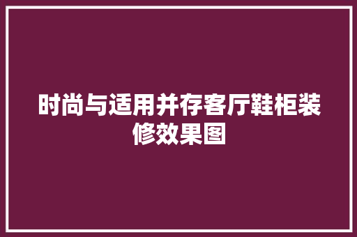 时尚与适用并存客厅鞋柜装修效果图