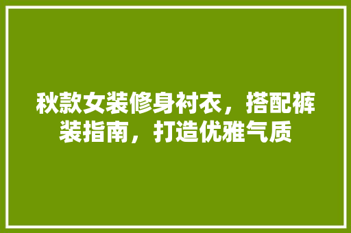 秋款女装修身衬衣，搭配裤装指南，打造优雅气质