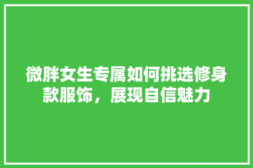 微胖女生专属如何挑选修身款服饰，展现自信魅力