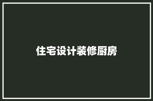 住宅设计装修厨房