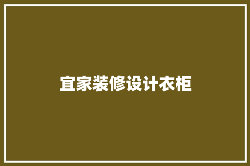 宜家装修设计衣柜